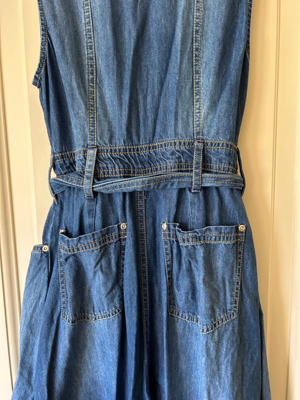 Free People Indigo Button-Up Shirt Dress - With all the Layers and Fun Ruffles - Picture 7 of 9